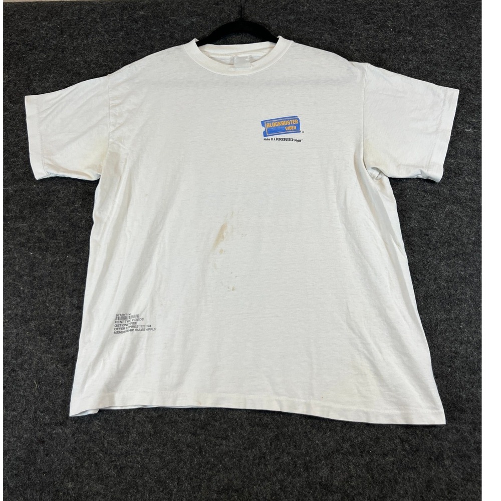 Vintage 90s Blockbuster Video T Shirt Milwaukee Promo White 1994 Mens Large
